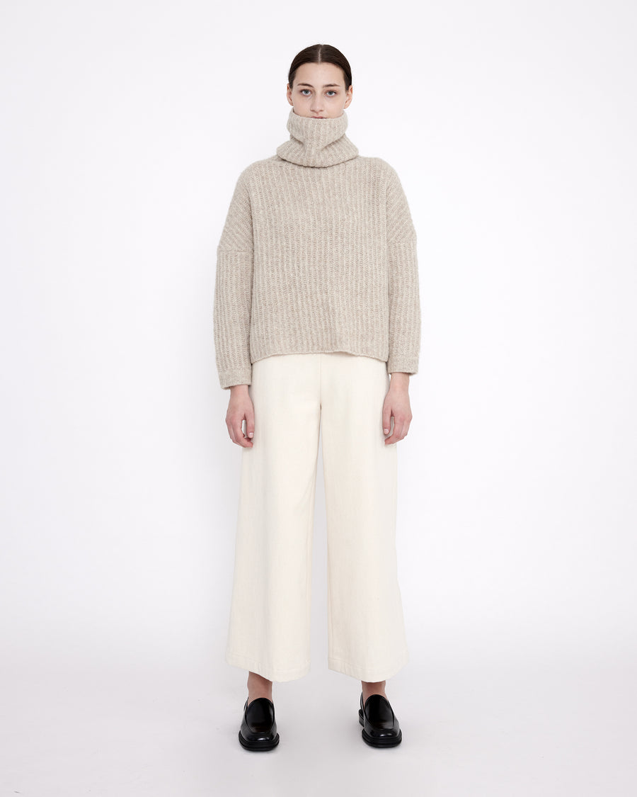 Chunky Turtleneck Sweater - FW23 - Light Taupe