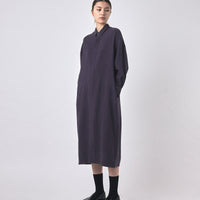 Relaxed Back Pleat Shirtdress - FW23 - Navy