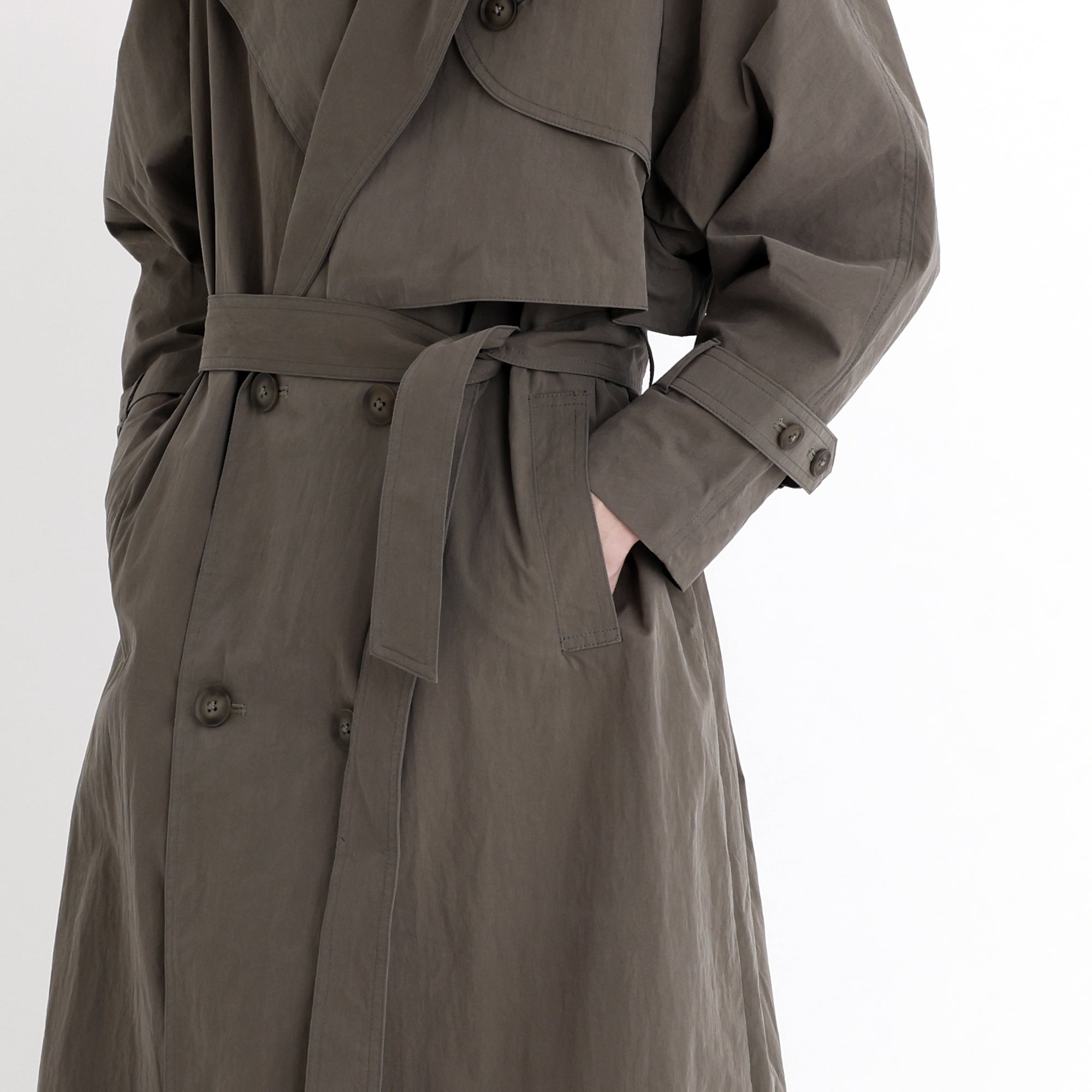 Spring Long Trench - SS23 - Dusty Olive