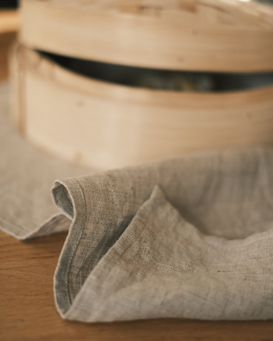 7115 Linen Tea Towel - Flax