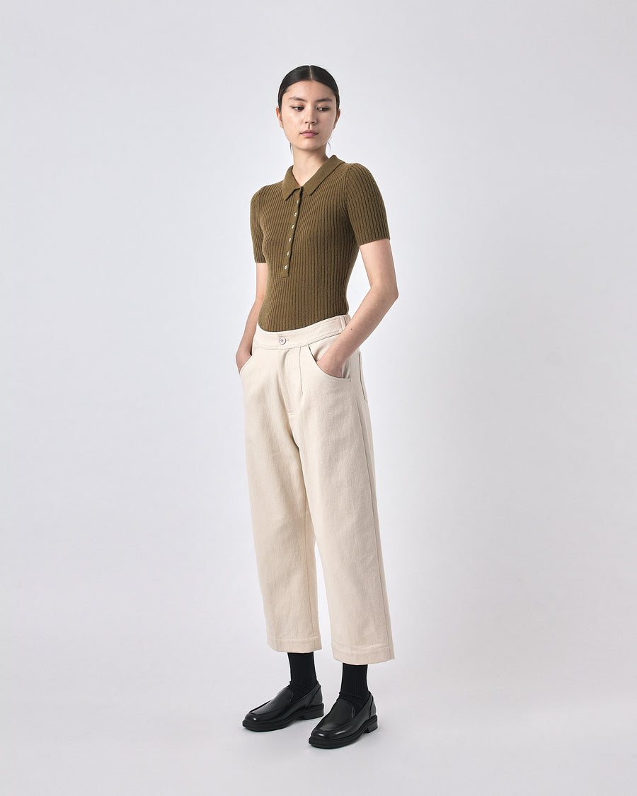 Signature Curve Legged Trouser - Heavy Canvas Edition - Off-White