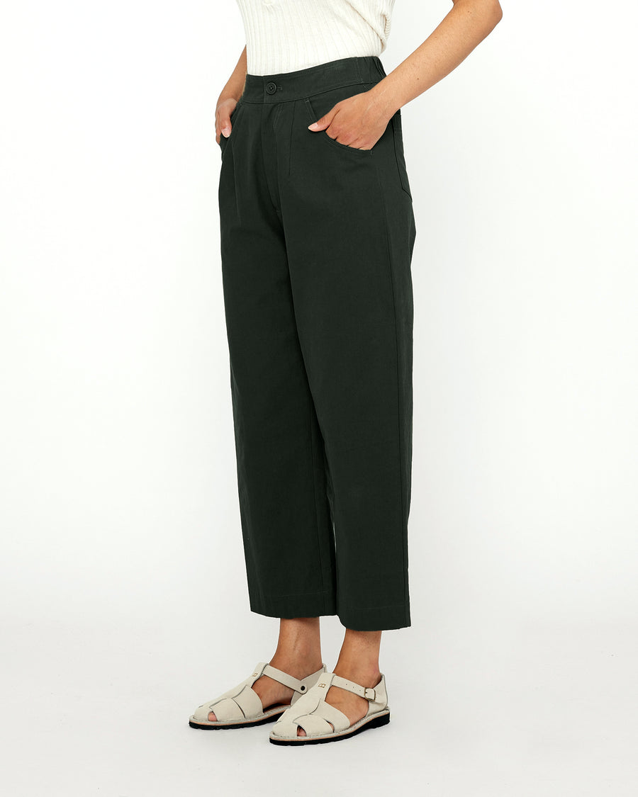 Signature Curve-Legged Trouser - Cotton Edition - Black