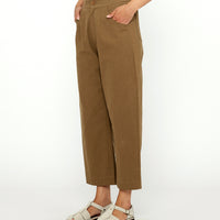 Signature Curve-Legged Trouser - Cotton Edition - Brown
