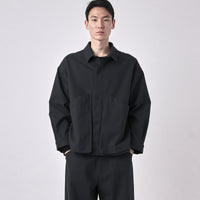 Signature Panel Pockets Shirt Jacket - Fall Edition - Navy Black
