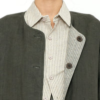 Reversible Linen Spring Jacket - SS24 - Dark Stripes