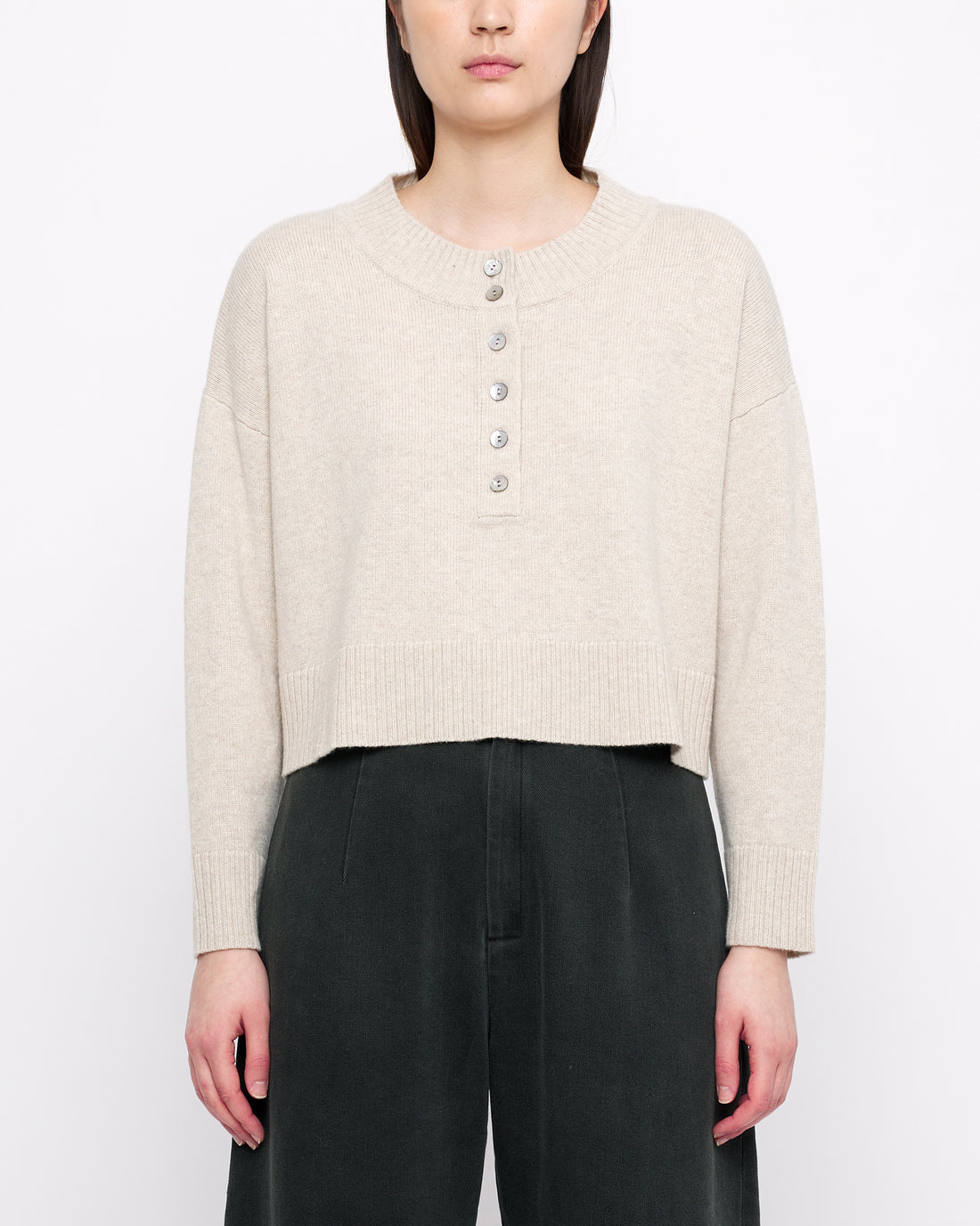 Relaxed Cropped Pull-Over - FW24 - Dove