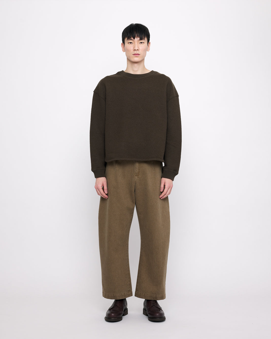 Sand-Washed Tailored Curve Legged Trouser - FW24 - Washed Walnut