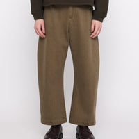 Sand-Washed Tailored Curve Legged Trouser - FW24 - Washed Walnut