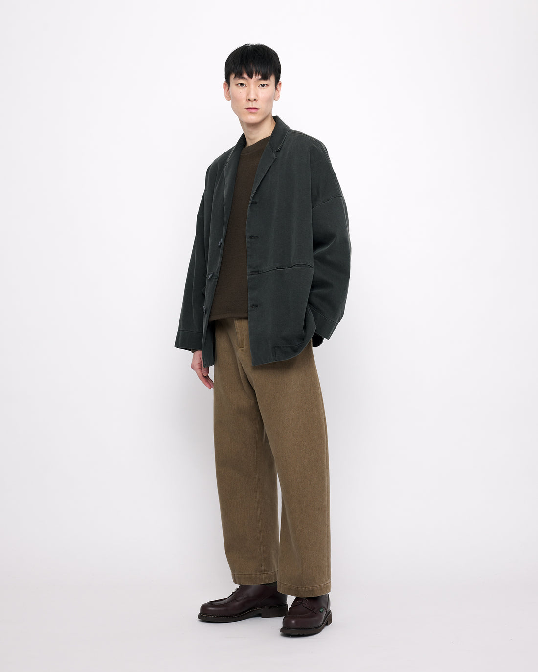 Sand-Washed Blazer Coat - FW24 - Washed Black