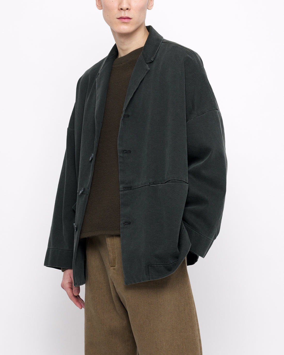 Sand-Washed Blazer Coat - FW24 - Washed Black