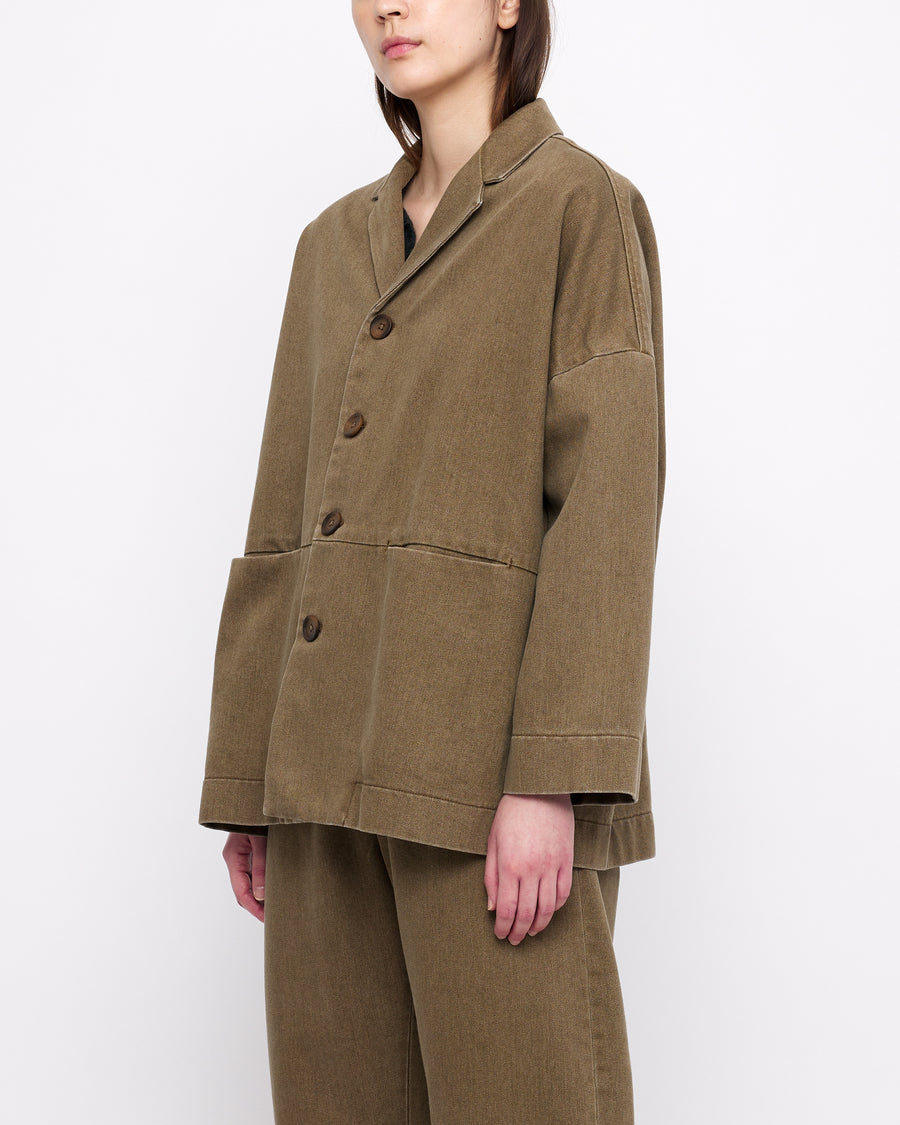 Sand-Washed Blazer Coat - FW24 - Washed Walnut