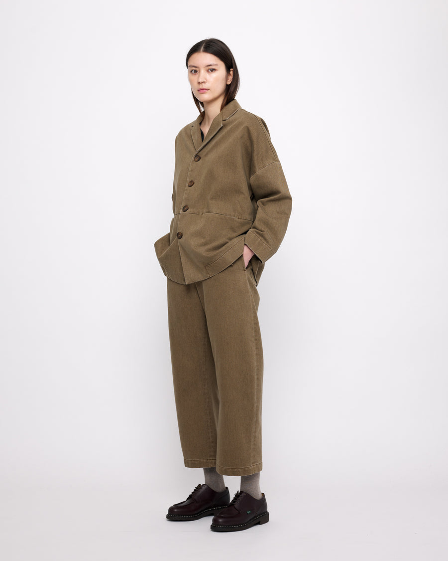 Sand-Washed Blazer Coat - FW24 - Washed Walnut