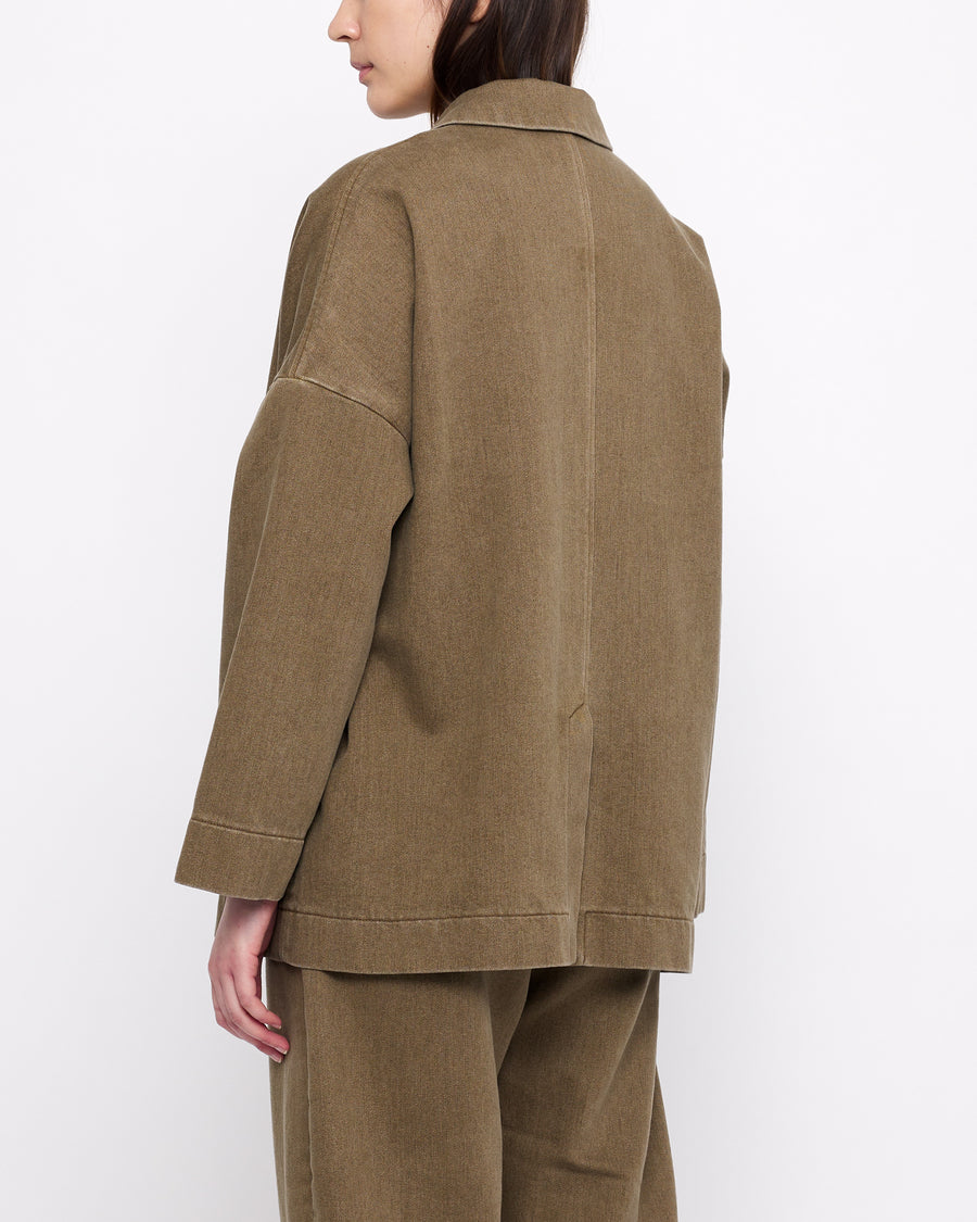 Sand-Washed Blazer Coat - FW24 - Washed Walnut