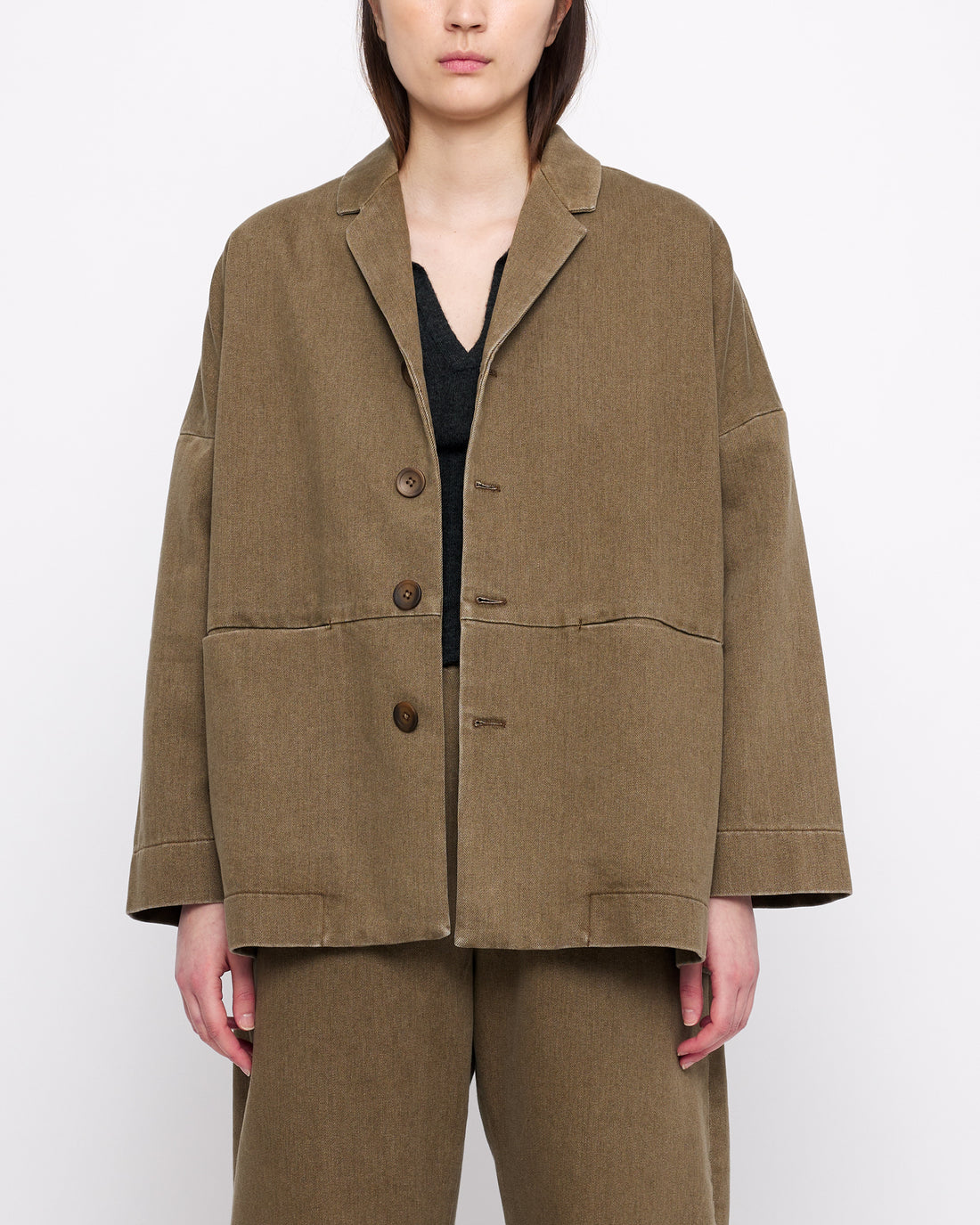 Sand-Washed Blazer Coat - FW24 - Washed Walnut