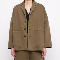 Sand-Washed Blazer Coat - FW24 - Washed Walnut