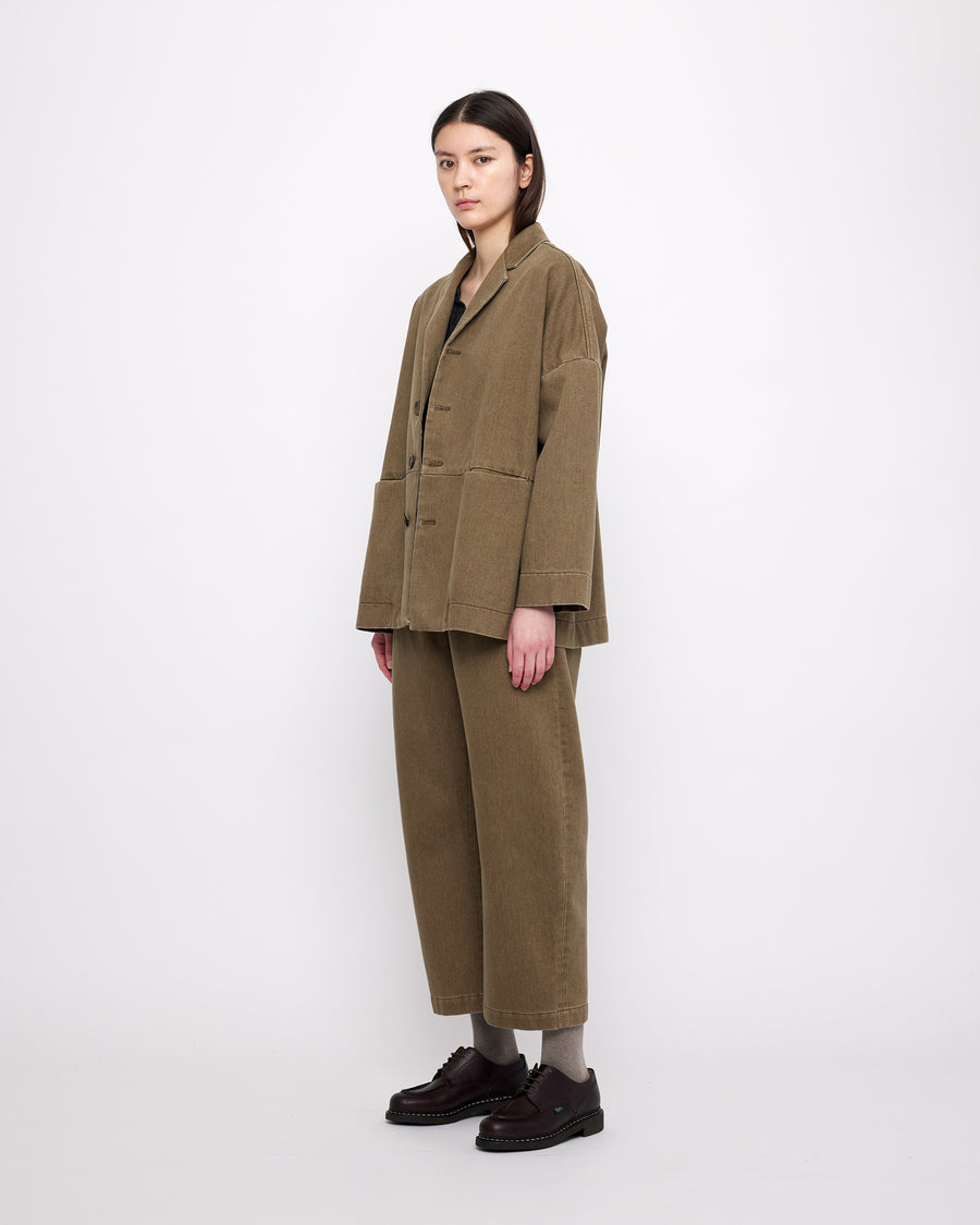 Sand-Washed Blazer Coat - FW24 - Washed Walnut