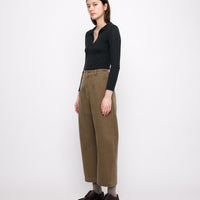 Sand-Washed Tailored Curve Legged Trouser - FW24 - Washed Walnut