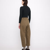 Sand-Washed Tailored Curve Legged Trouser - FW24 - Washed Walnut