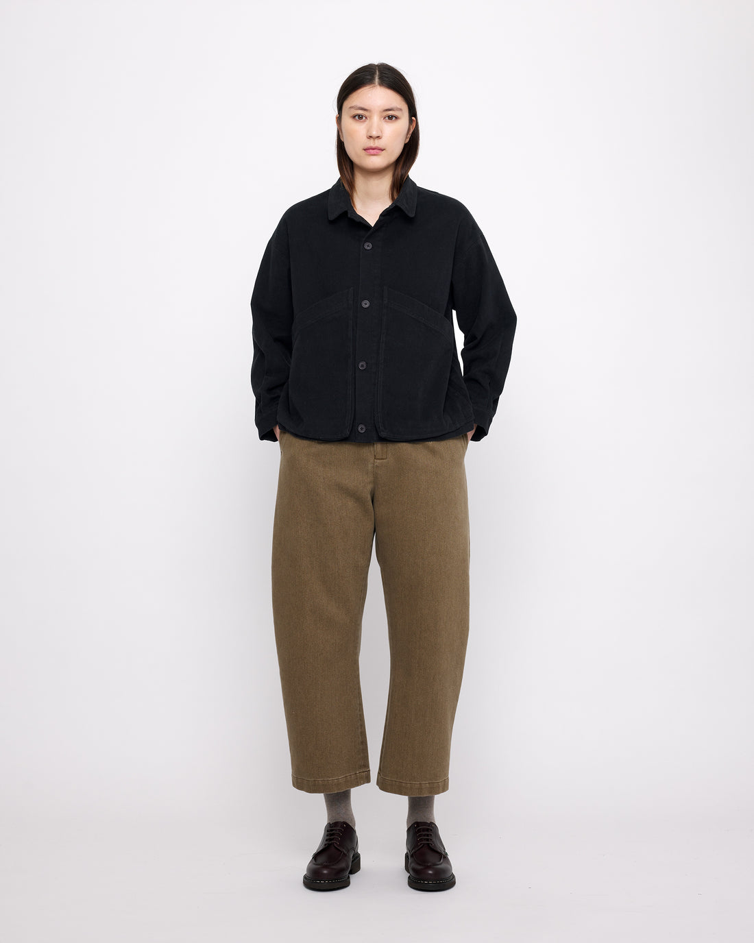 Signature Panel Pockets Shirt Jacket - Heavy Canvas Edition - Black