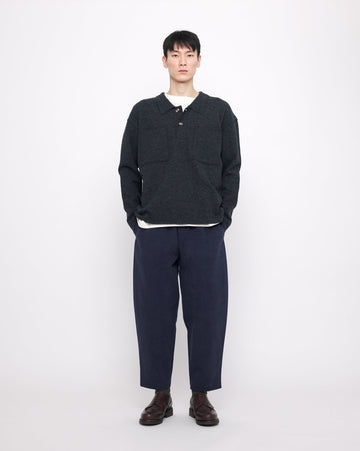 Signature Elastic Pull-Up Trouser - Heavy Canvas Edition - Navy