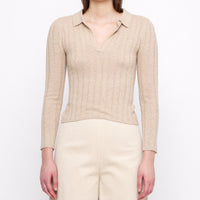 Yak V-Neck Long Sleeves - FW24 - Desert Sand