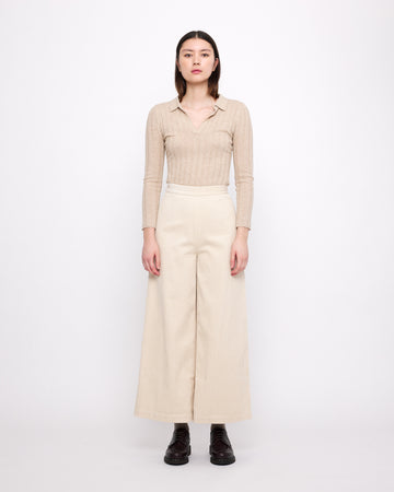 Classic Wide-Legged Trouser - Corduroy Edition - FW24 - Pearl