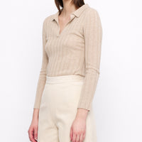 Yak V-Neck Long Sleeves - FW24 - Desert Sand