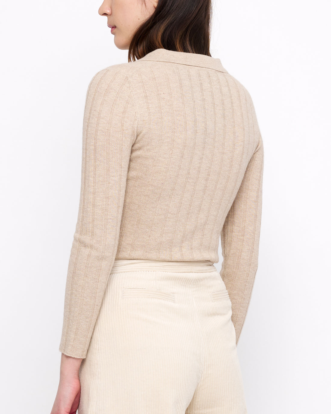 Yak V-Neck Long Sleeves - FW24 - Desert Sand