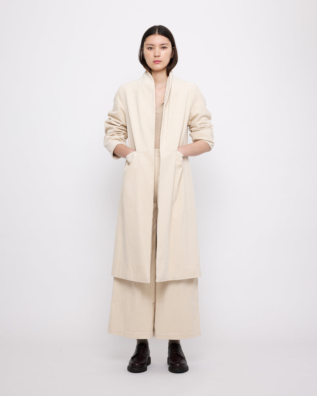 Open Fall Coat - Corduroy Edition - FW24 - Pearl