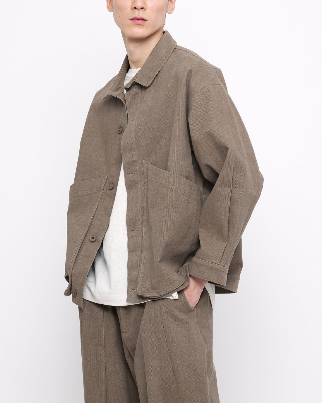 Signature Panel Pockets Shirt Jacket - Heavy Canvas Edition - Umber