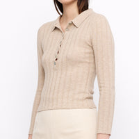 Yak Collared Long Sleeves - FW24 - Desert Sand