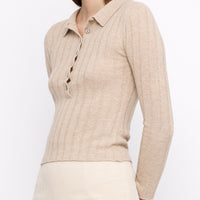 Yak Collared Long Sleeves - FW24 - Desert Sand