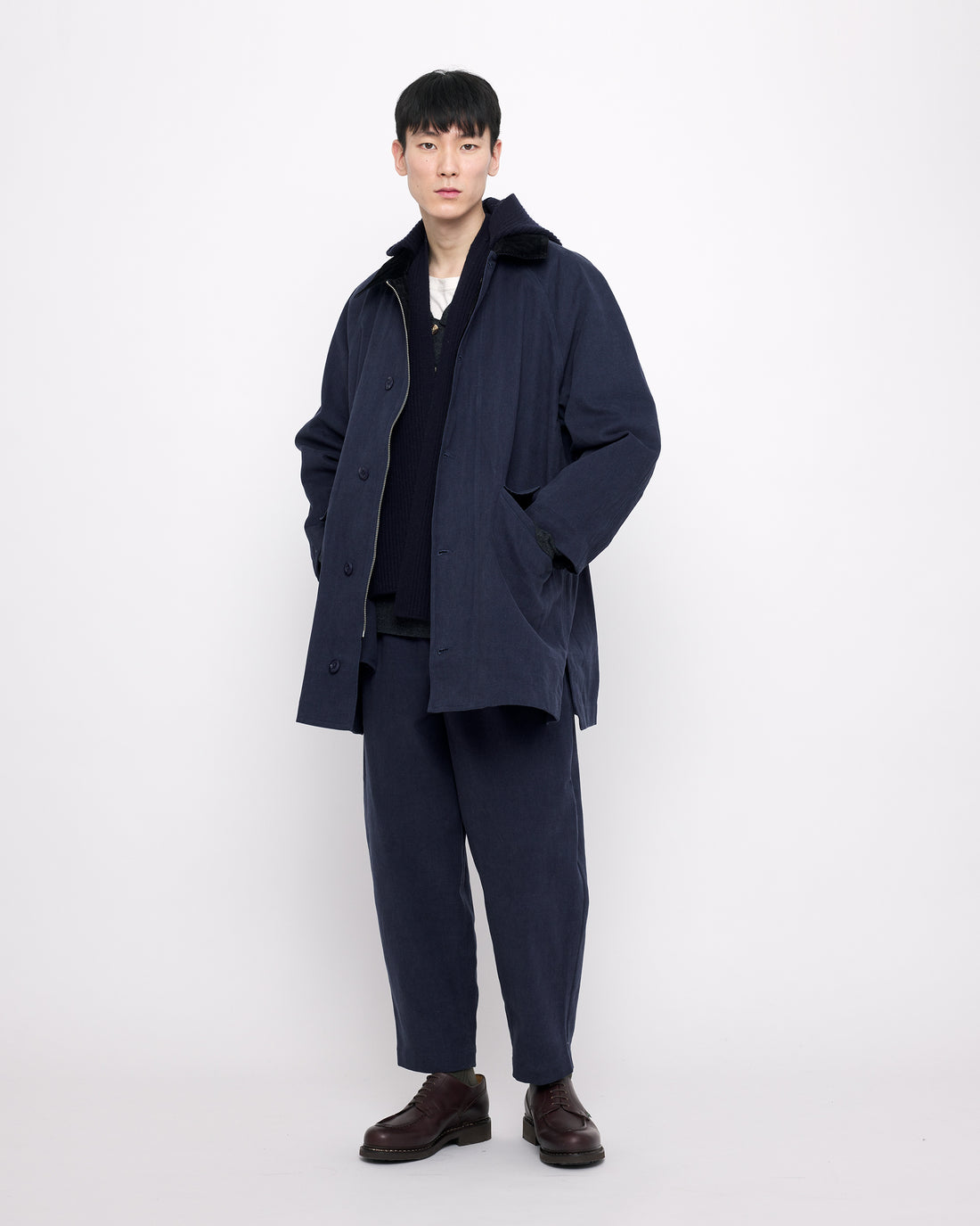 Mid-Length Duster Coat - FW24 - Navy