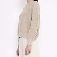 Organic Cotton Poet Sleeves Sweater - FW23 - Sand
