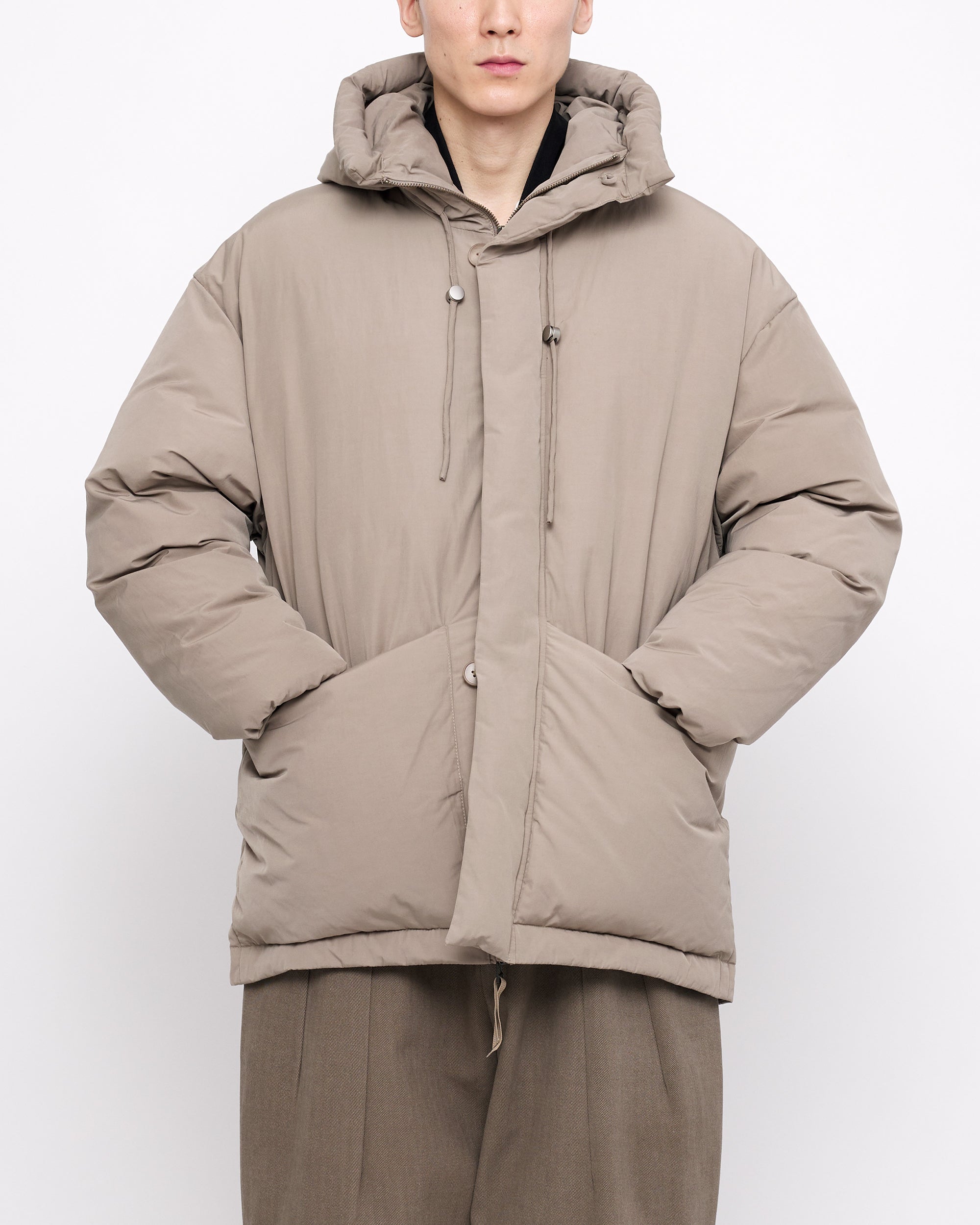 Hooded Puffer - FW24 - Taupe