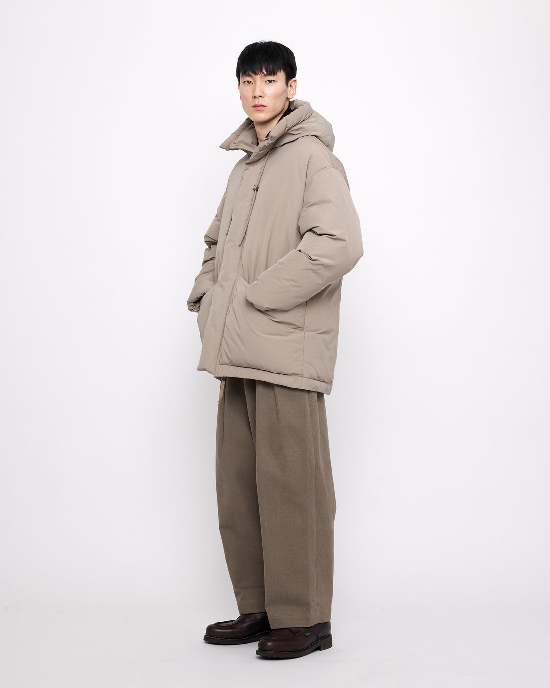 Hooded Puffer - FW24 - Taupe