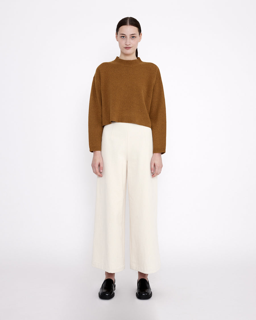 Merino Relaxed Mock-Neck Sweater - FW23 - Mustard