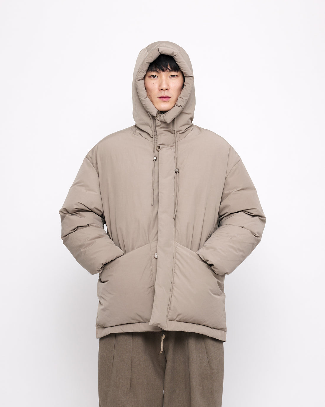 Hooded Puffer - FW24 - Taupe