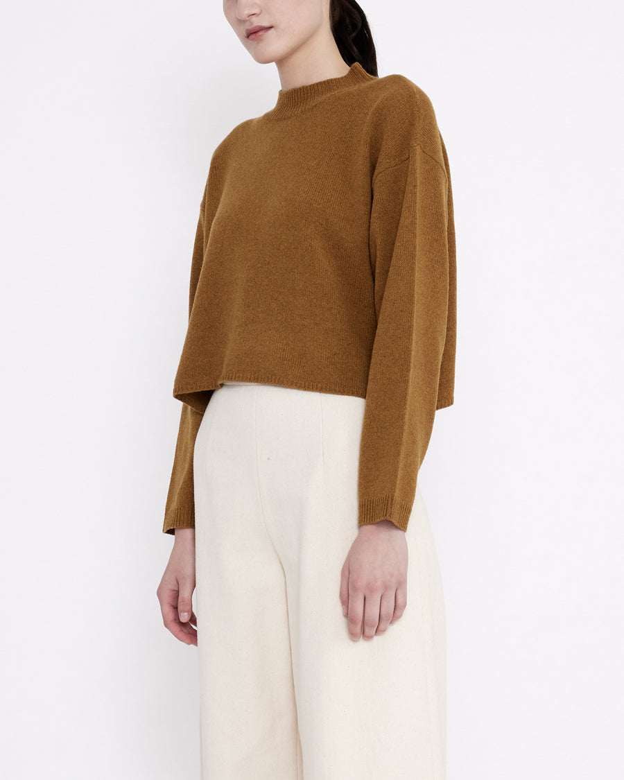 Merino Relaxed Mock-Neck Sweater - FW23 - Mustard