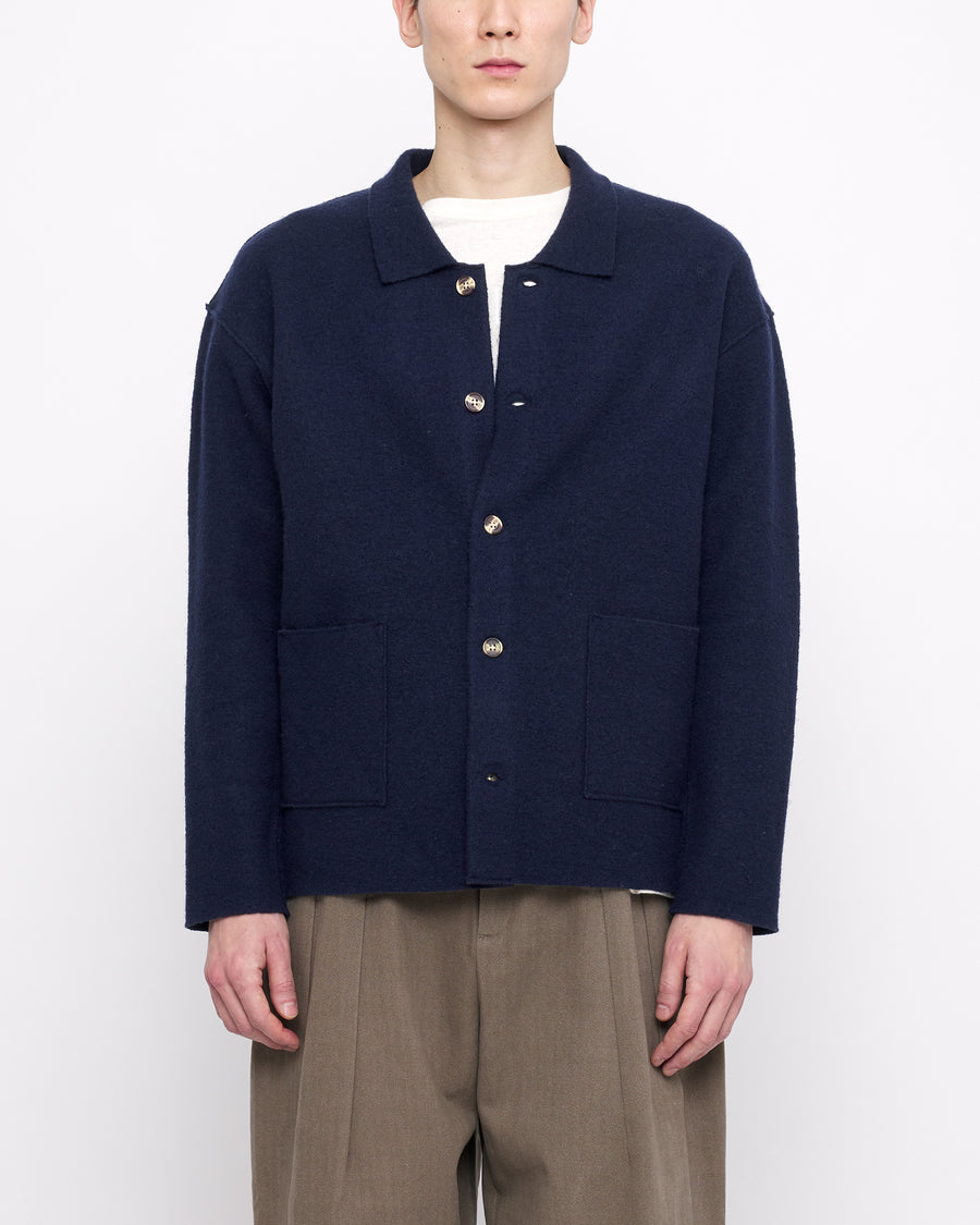 Boiled Wool Chore Shirt Jacket - FW24 - Navy