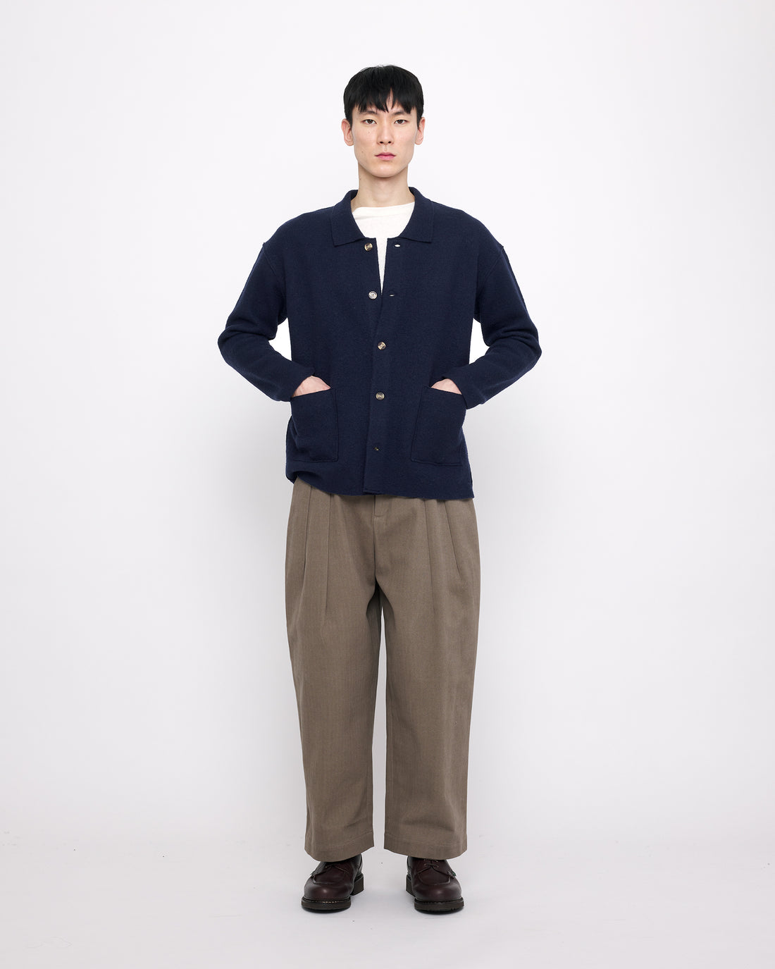 Boiled Wool Chore Shirt Jacket - FW24 - Navy