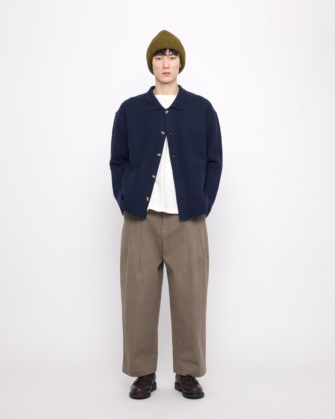 Boiled Wool Chore Shirt Jacket - FW24 - Navy