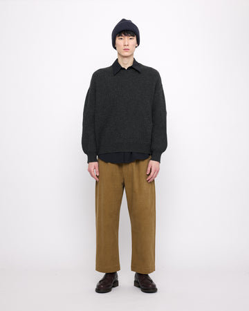 Signature Yak Poet Sweater - Charcoal