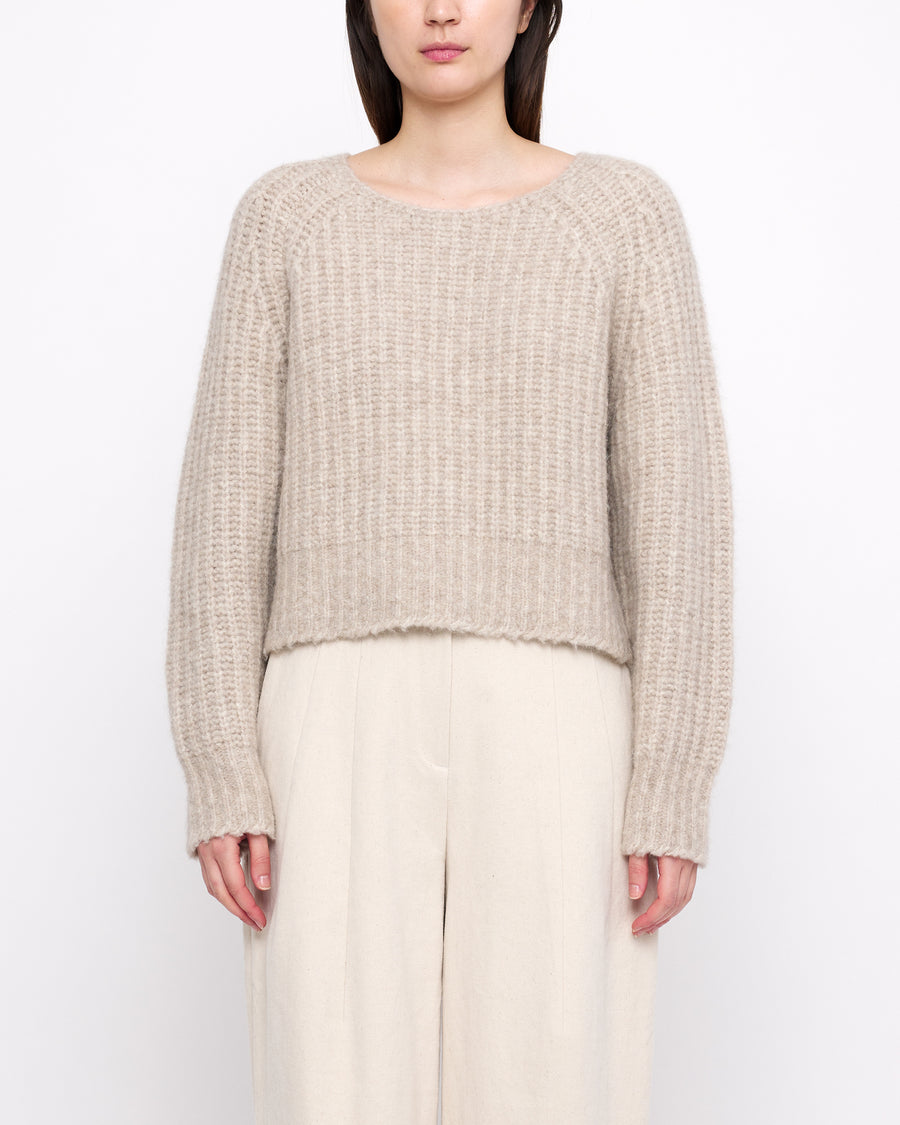 Chunky Cropped Sweater - FW24 - Light Taupe