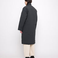 Reversible Quilted Coat - FW24 - Navy Gray/ Off-White