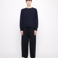 Relaxed Rolled Seam Sweater - FW24 - Navy