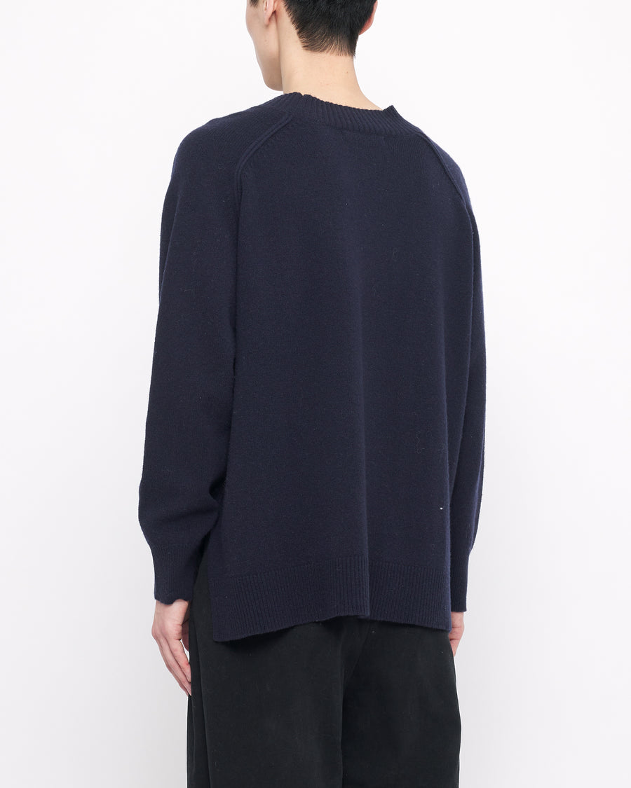 Relaxed Rolled Seam Sweater - FW24 - Navy