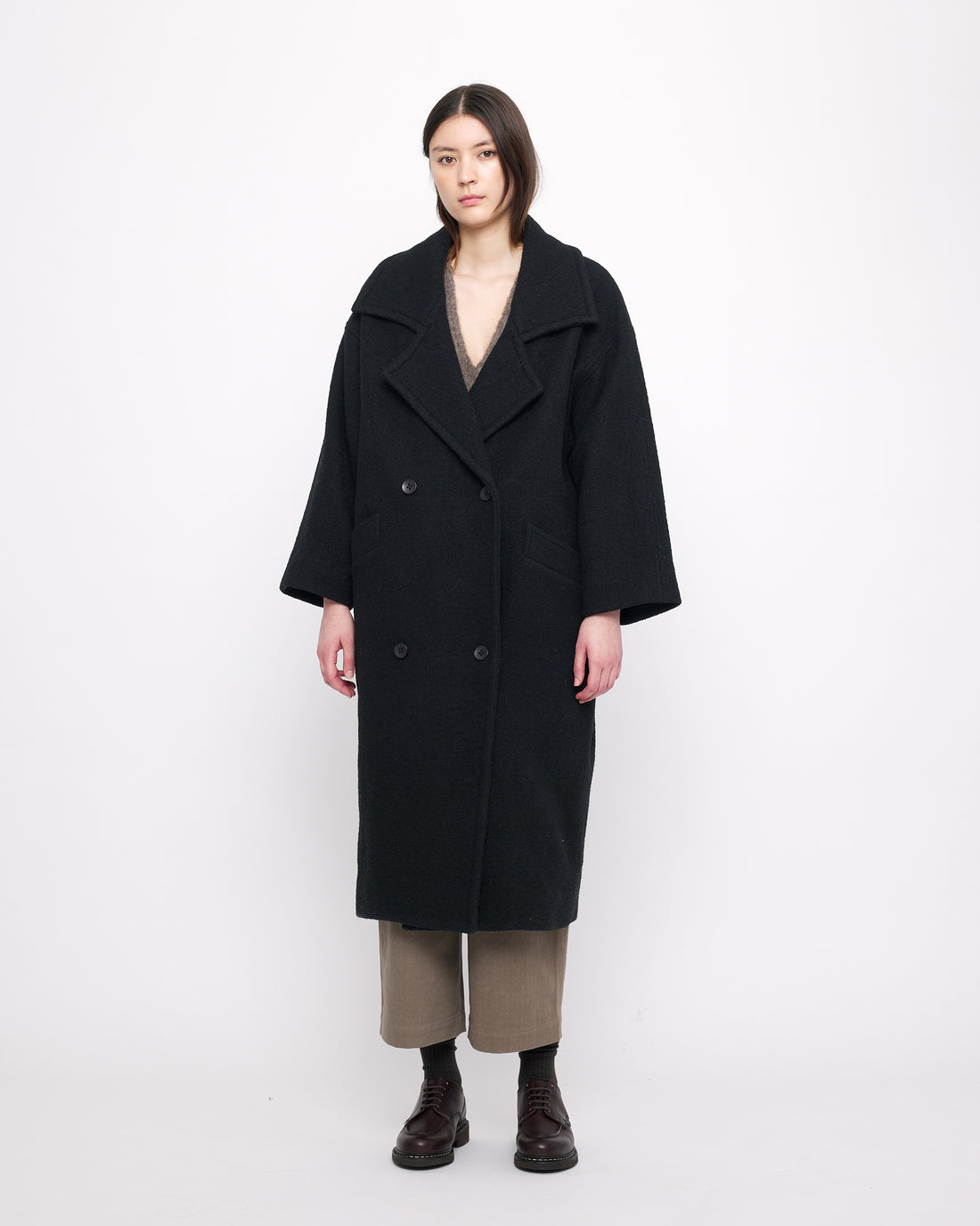 Oversized Wool Coat - FW24 - Charcoal Black