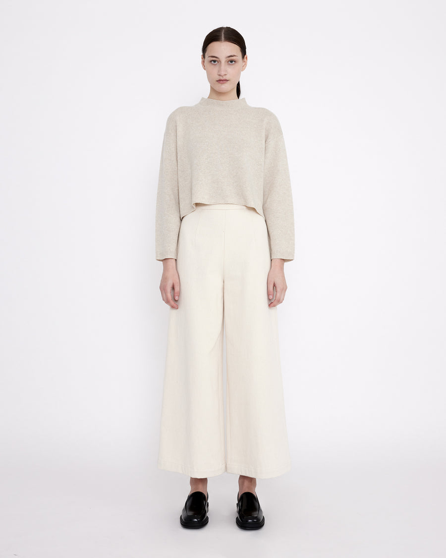 Merino Relaxed Mock-Neck Sweater - FW23 - Off-White
