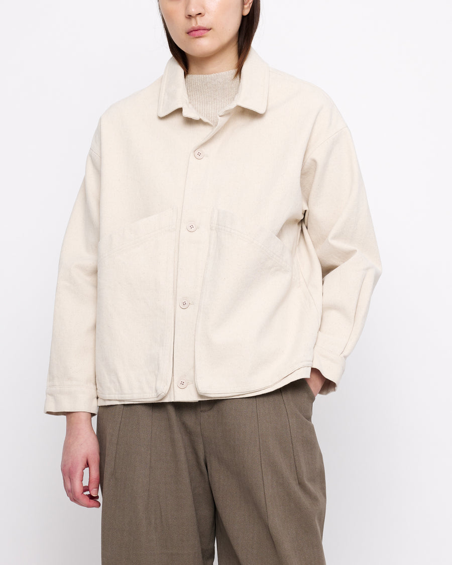 Signature Panel Pockets Shirt Jacket - Heavy Canvas Edition - Off-White